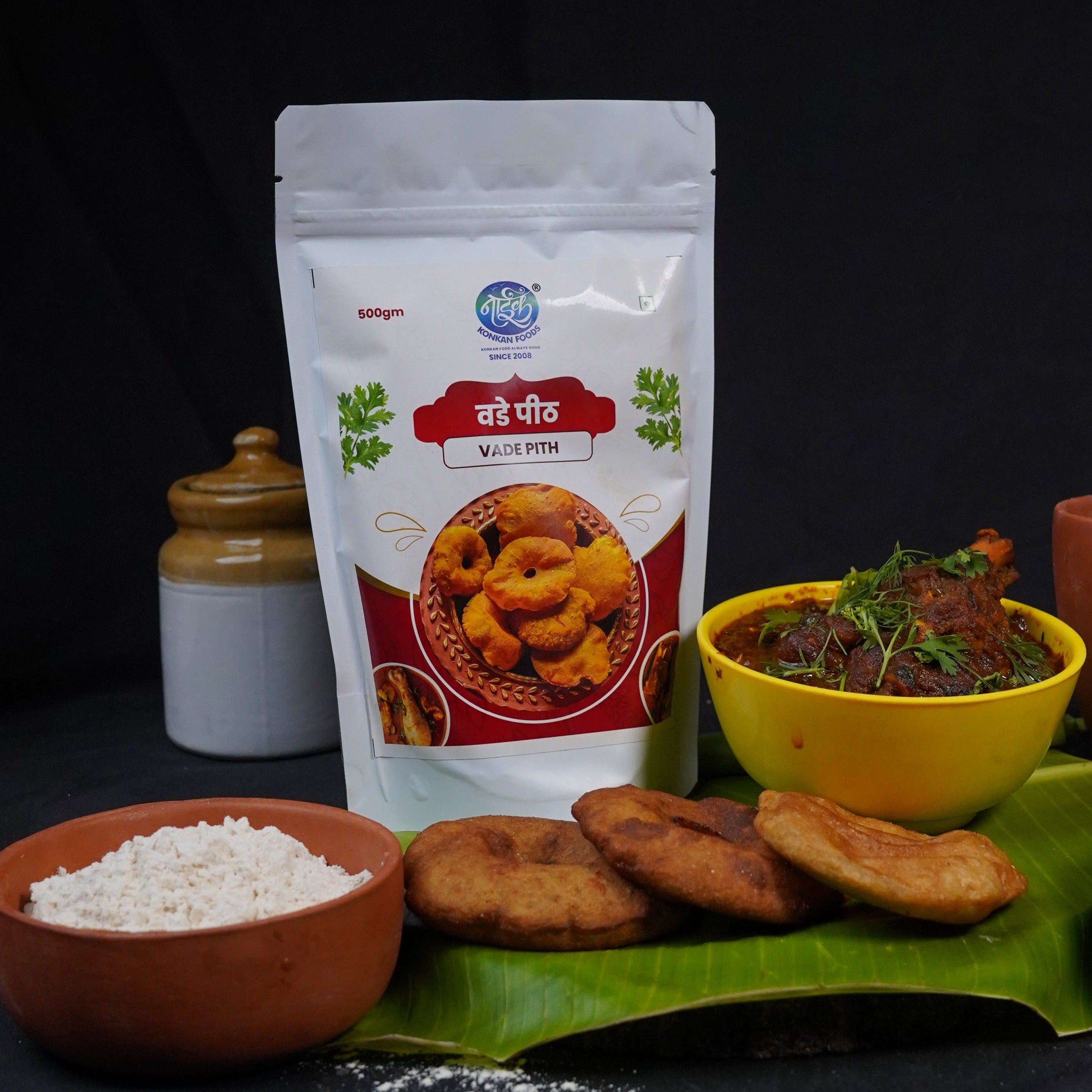 Vade Food Rounded Kombadi Vade Pith (Bhokache Vade) – Konkan Foods